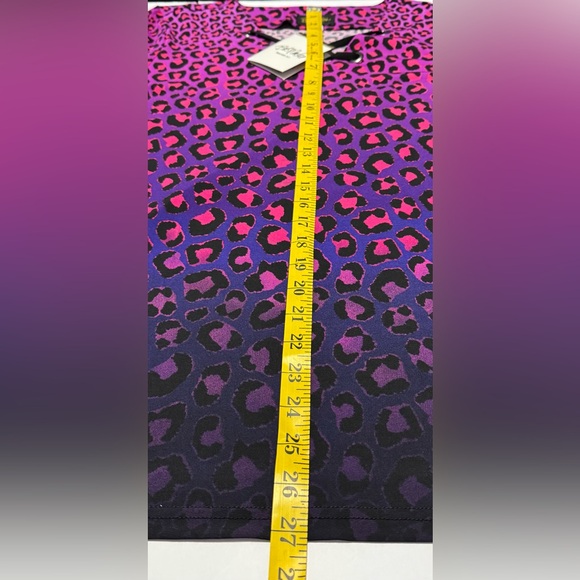 NWT Bob Mackie blouse art to wear leopard print stretchy boho goth whimsical - Picture 6 of 7